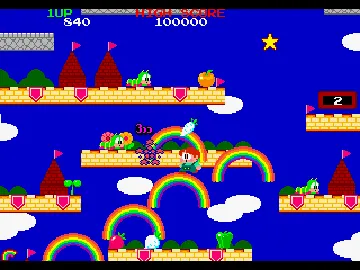 Rainbow Islands (new version) screen shot game playing